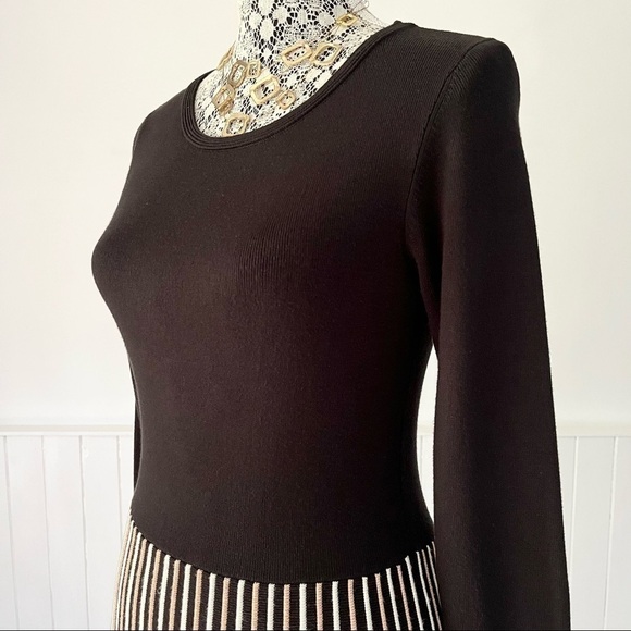 RW&CO Striped Ribbed Knit Long Sleeve Dress Size S - Picture 3 of 15